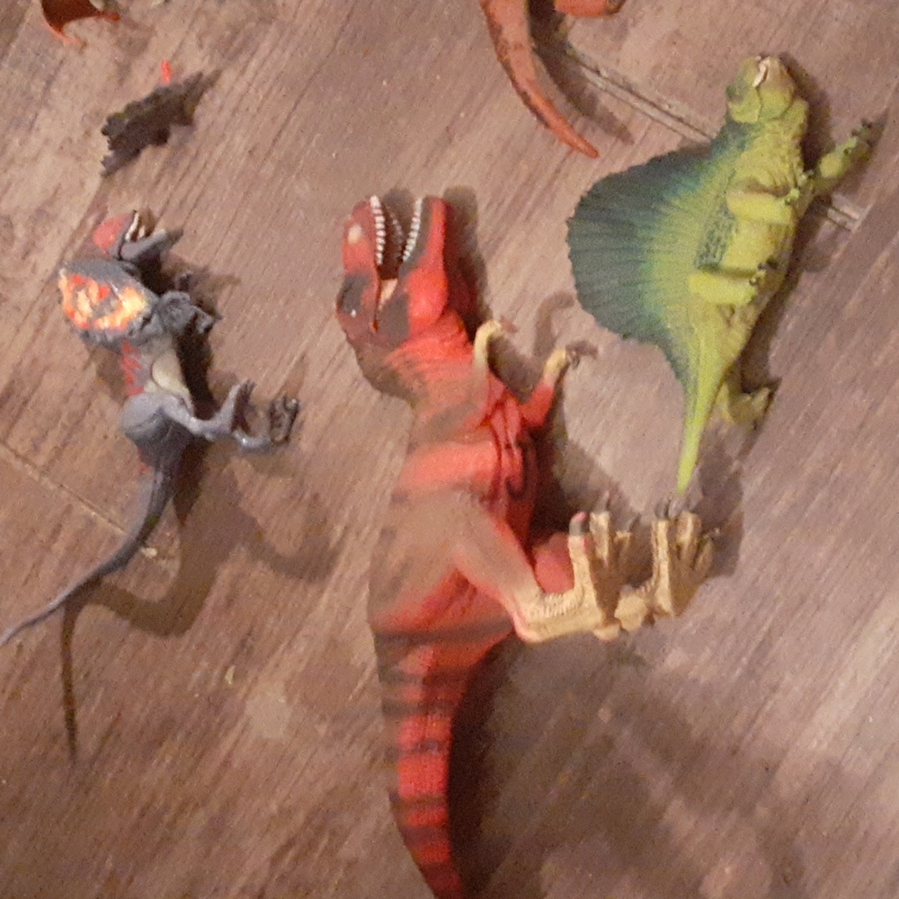 Dinosaur Winter Hat and 6 Dinosaur Toy Bundle - Picture 8 of 12